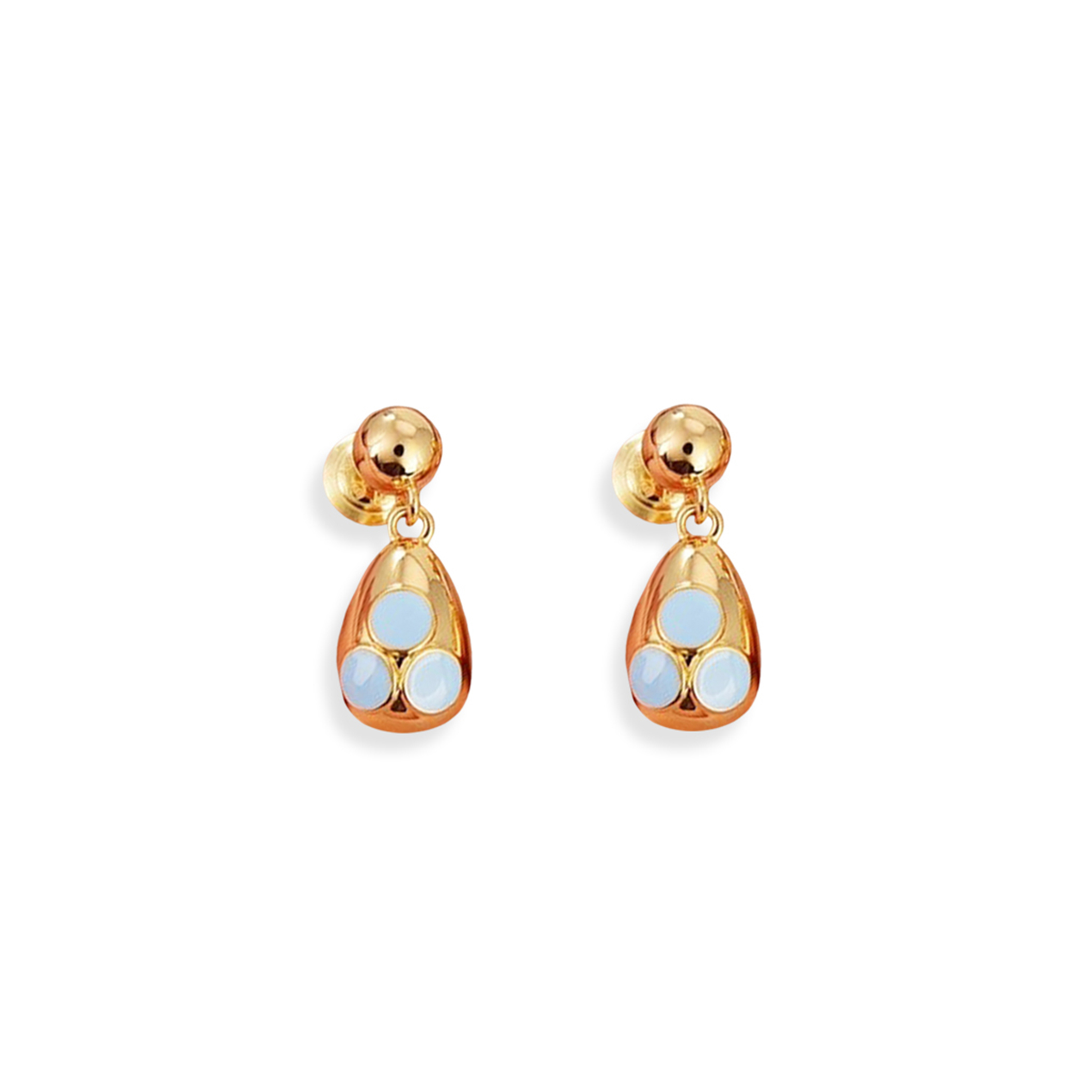 BOTTEGA VENETA TEARDROP EARRINGS IN ROSE GOLD BOTTEGA VENETA TEARDROP EARRINGS IN ROSE GOLD